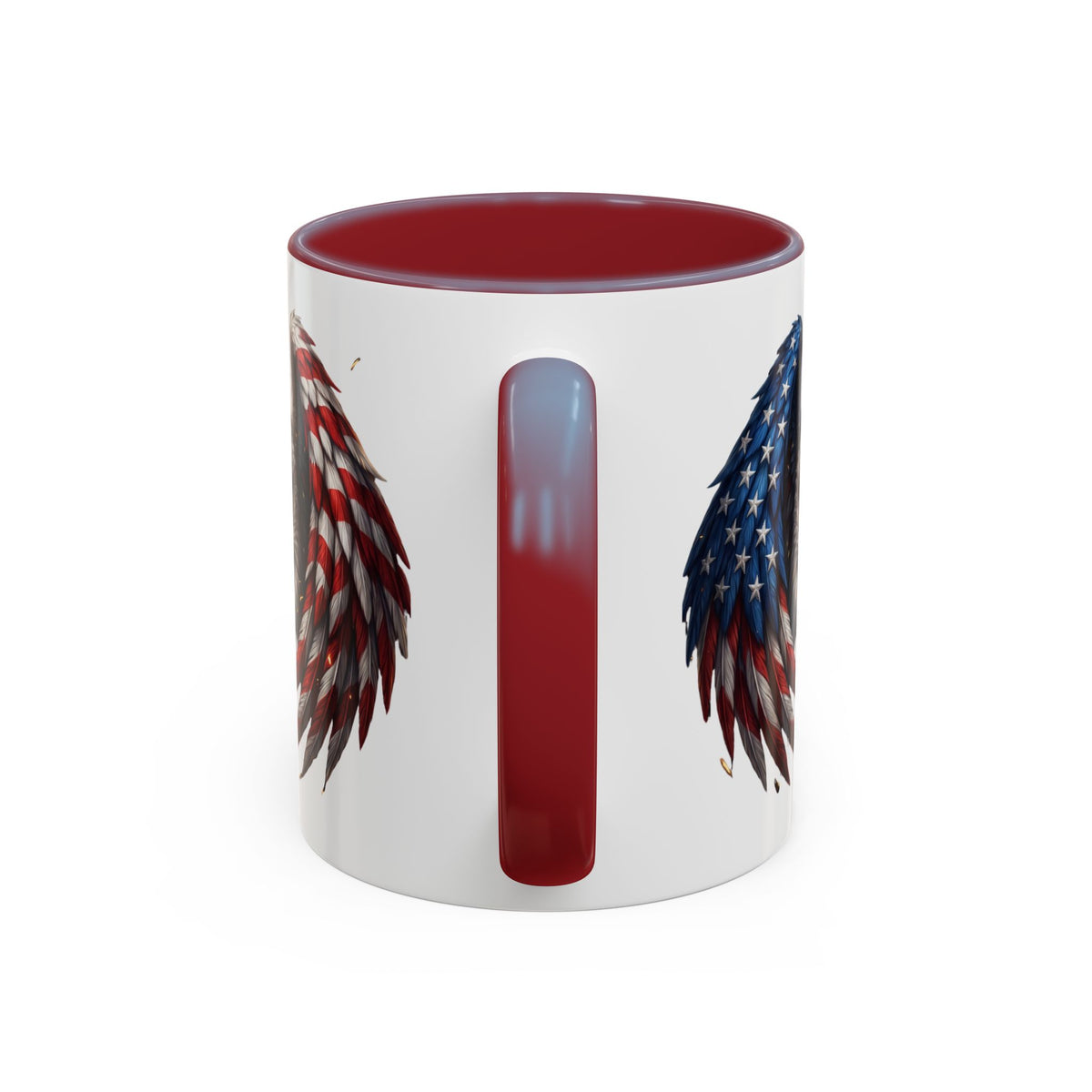 American Flag Eagle Coffee Mug – Patriotic Bald Eagle Accent Mug (11/15 oz)