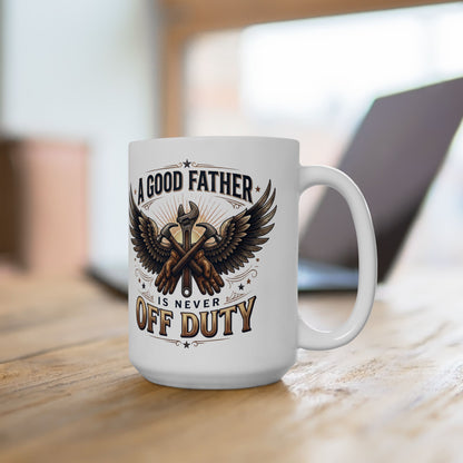 A Good Father Is a Great Man Eagle Mug
