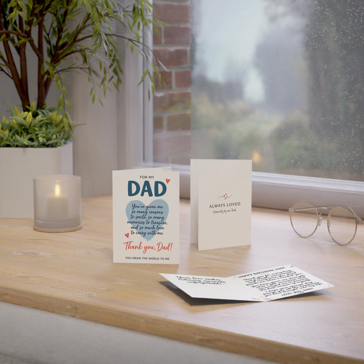 Thank You Dad Greeting Card – Always Loved Father’s Day Card