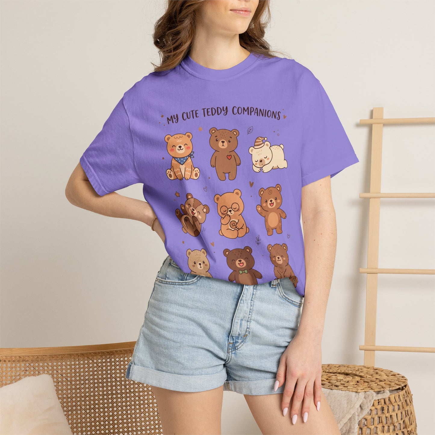 T-Shirt — Cute Teddy Companions Graphic Tee ("My Cute Teddy Companions — Little Warm & Cozy Friends")