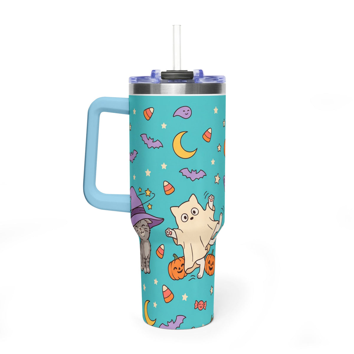 Purranormal Halloween Cat 40oz Thermal Tumbler