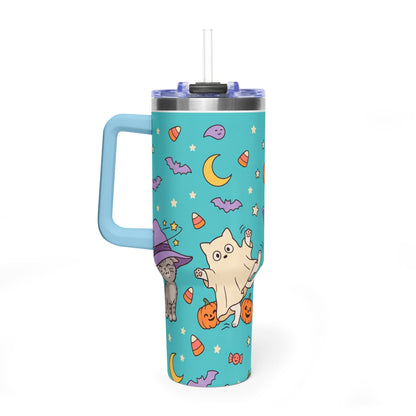 Purranormal Halloween Cat 40oz Thermal Tumbler