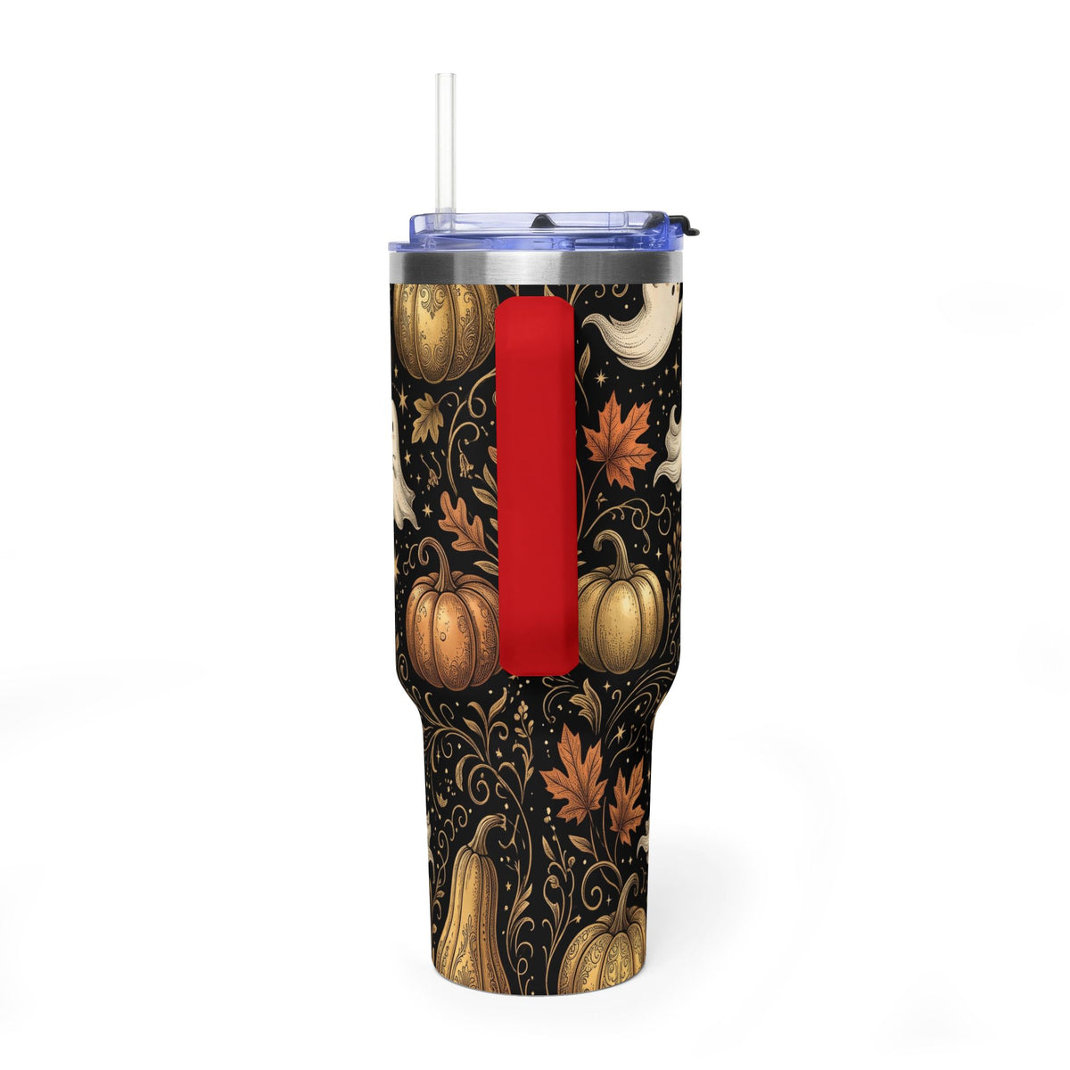 Let’s Get Spooky Halloween Ghosts & Pumpkins 40oz Thermal Tumbler