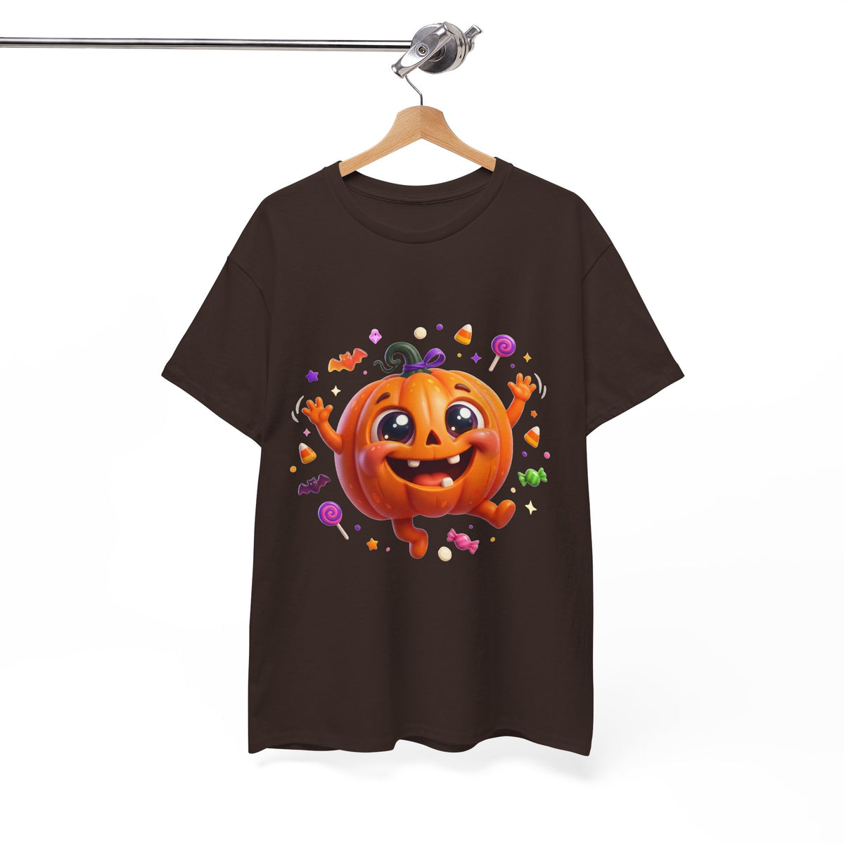 Halloween Pumpkin T‑Shirt — Happy Jack-O'-Lantern Candy Graphic Tee