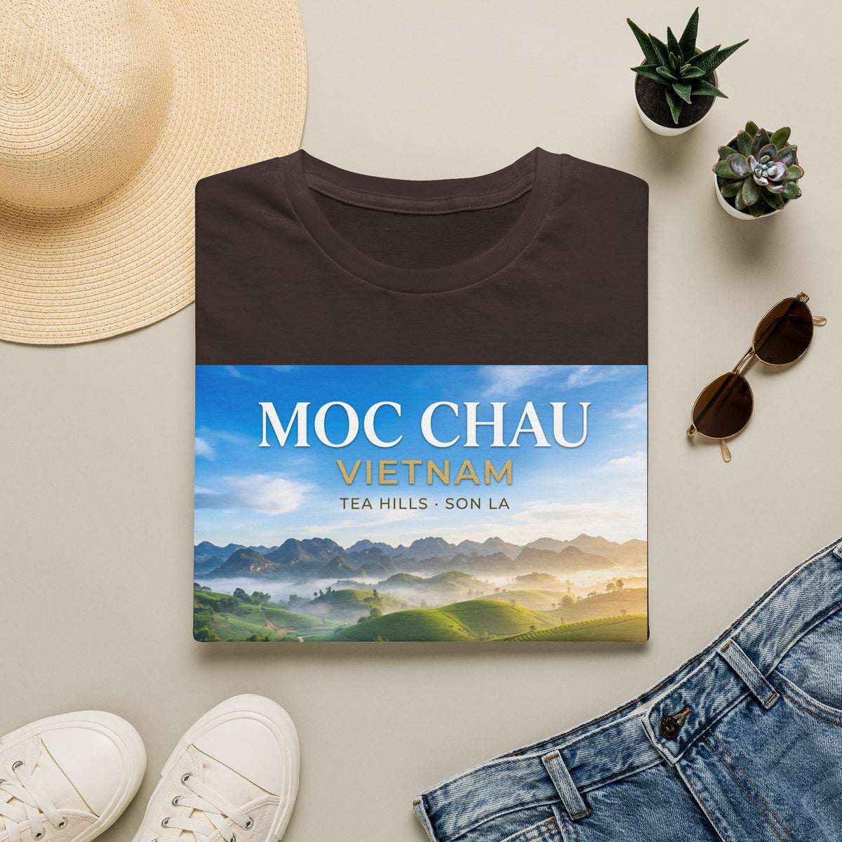 Moc Chau Vietnam Tee – Tea Hills of Son La Scenic Travel T-Shirt