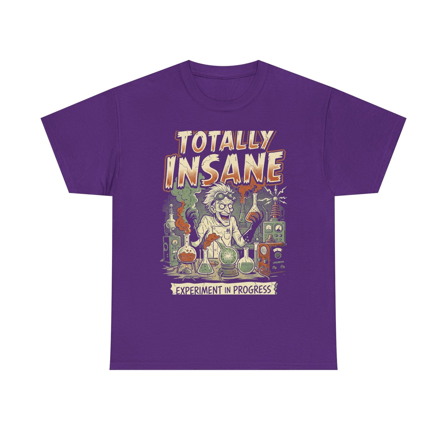 Totally Insane Graphic Tee — Retro Mad Scientist Horror Shirt
