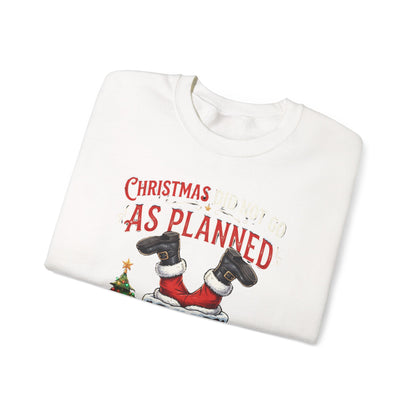 Christmas As Planned Sweatshirt — Funny Santa Tumble Holiday Crewneck