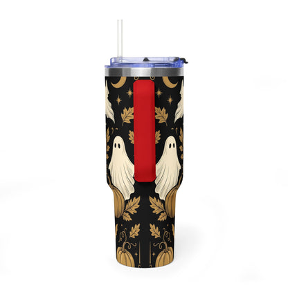 Let’s Get Spooky Halloween Ghosts & Pumpkins 40oz Thermal Tumbler