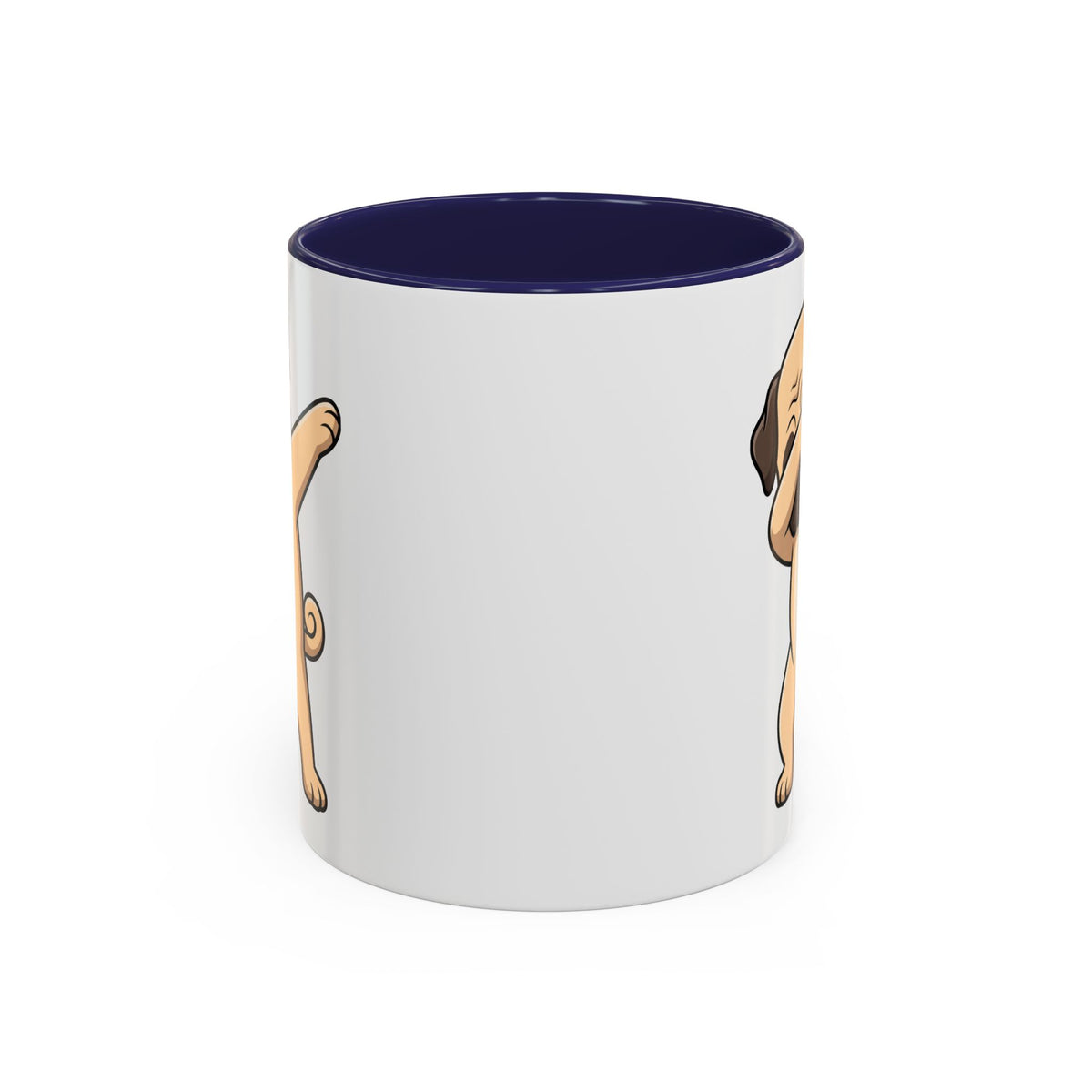 Dabbing Pug Coffee Mug — Cute Dog Accent Mug (11/15 oz)