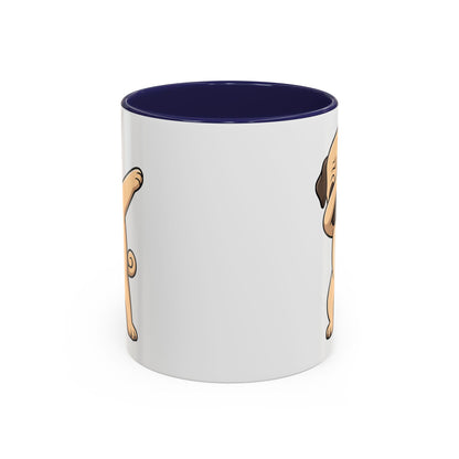 Dabbing Pug Coffee Mug — Cute Dog Accent Mug (11/15 oz)