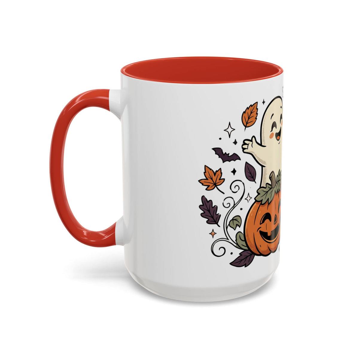 Halloween Ghosts & Pumpkins Coffee Mug — Cute Spooky Accent Mug (11/15oz)