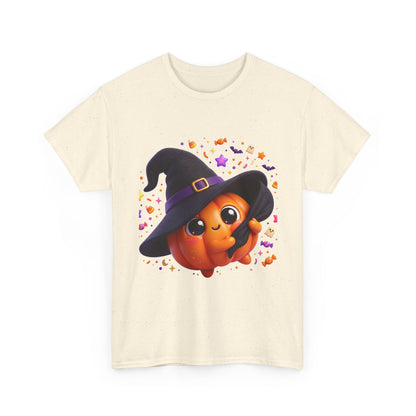 Pumpkin Witch T-Shirt — Cute Halloween Jack-o'-Lantern with Witch Hat