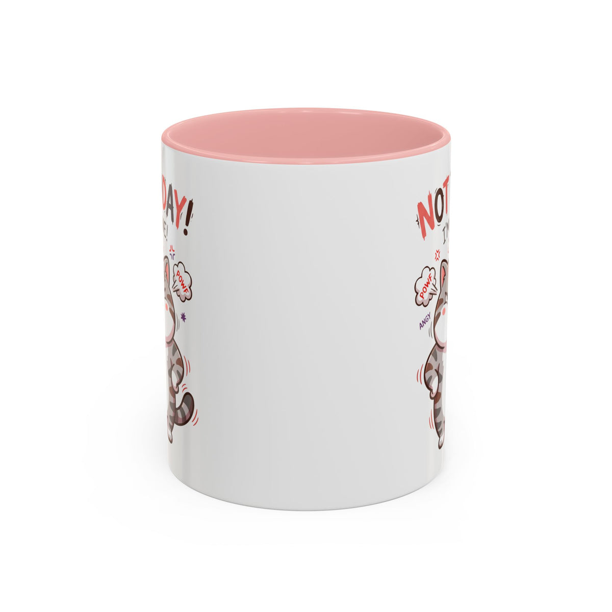 Funny Cat Mug - "Not Today! I'm Done" Accent Coffee Mug (11/15oz)