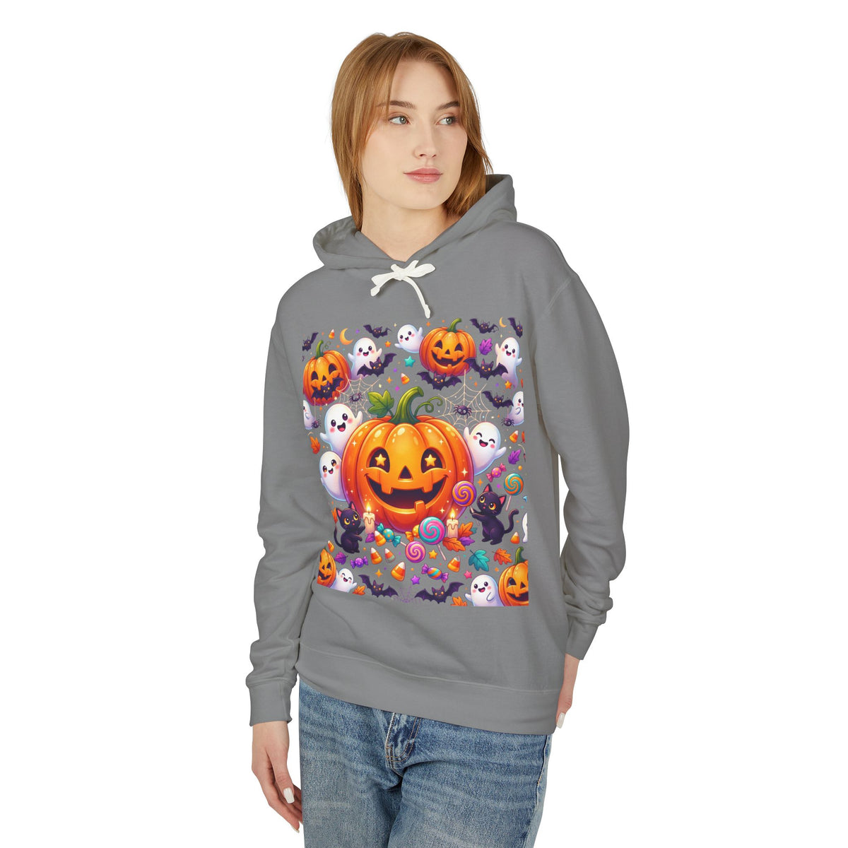 Halloween Pumpkin Hoodie — Cute Jack-o'-Lantern Candy Pattern