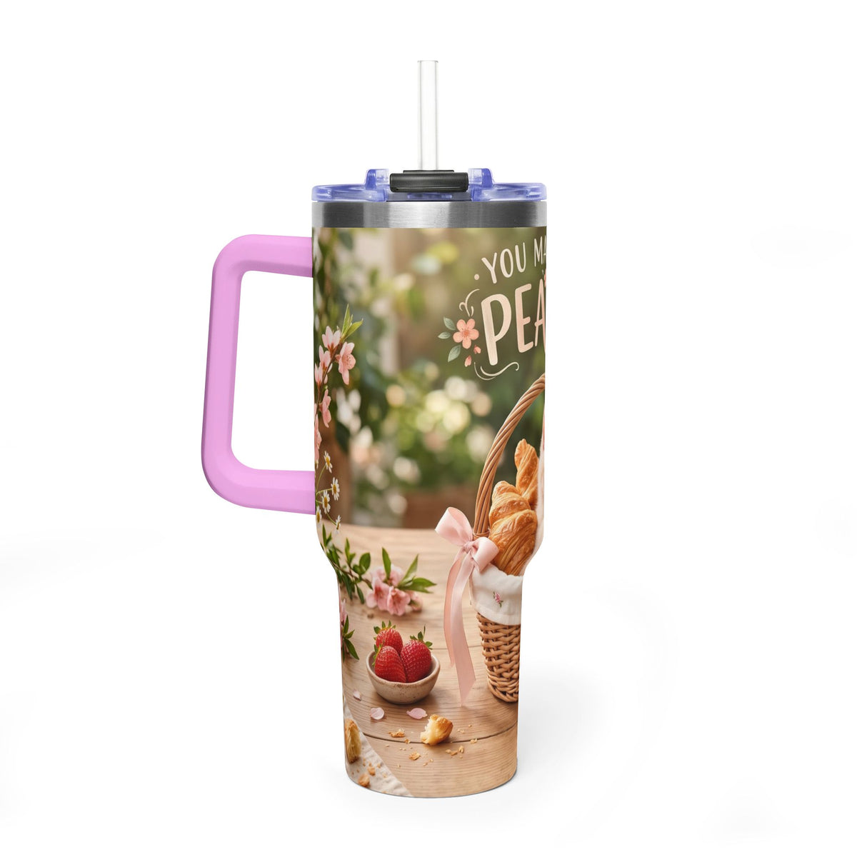 You Make Life Peachy Cat Ice Cream 40oz Tumbler