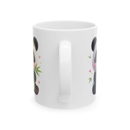 Cute Panda Ceramic Mug - Kawaii Bamboo Lover Coffee Cup (11oz & 15oz)