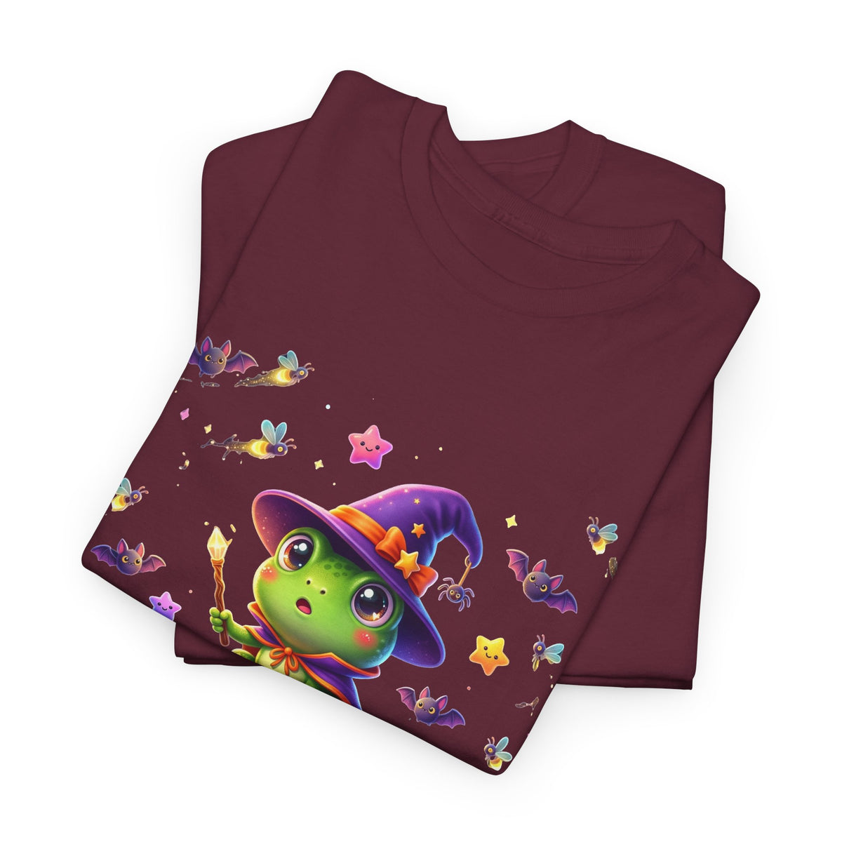Cute Witch Frog T‑Shirt — Magical Mushroom Halloween Tee