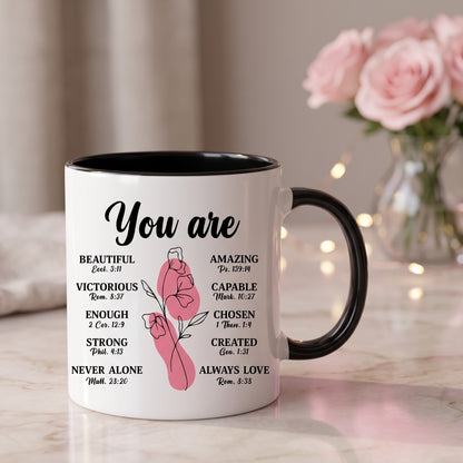 Christian Mug 11Oz, Religious Faith Bible Verse Cup, Christian Gifts for Women, Mom, Inspirational Spiritual Jesus Mug, Godly Coffee Cups, Biblical-Based Birthday Ideas