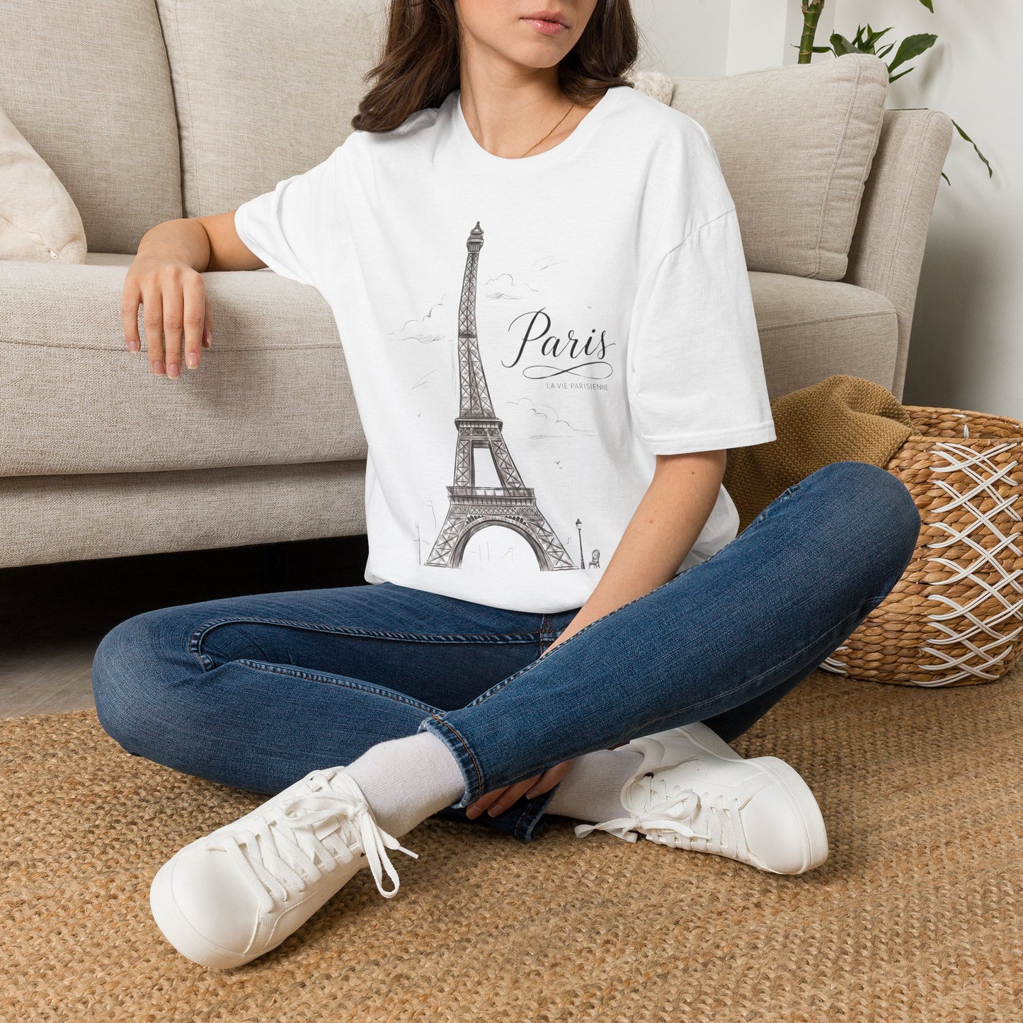 Paris Eiffel Tower T-Shirt — Vintage Sketch Travel Tee