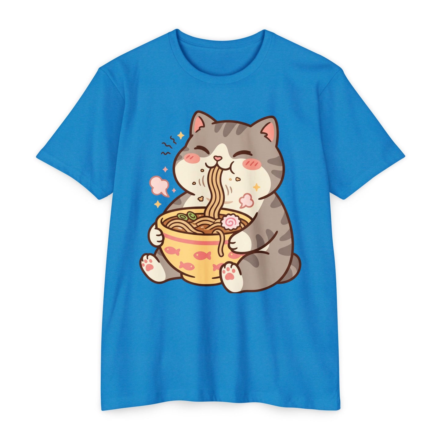 Cute Cat Eating Ramen T-Shirt