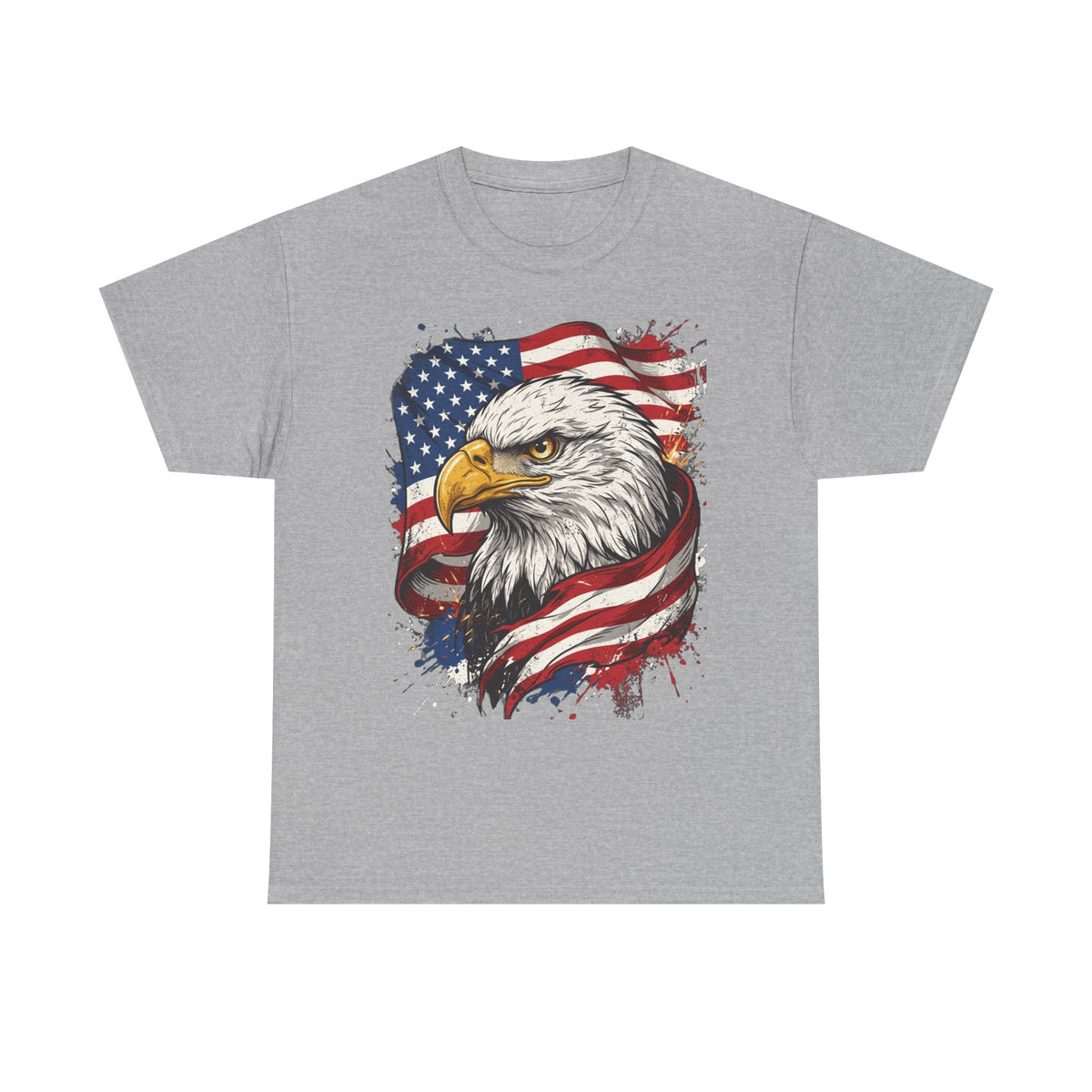 Patriotic Eagle T-Shirt — American Flag Bald Eagle Tee for 4th of July