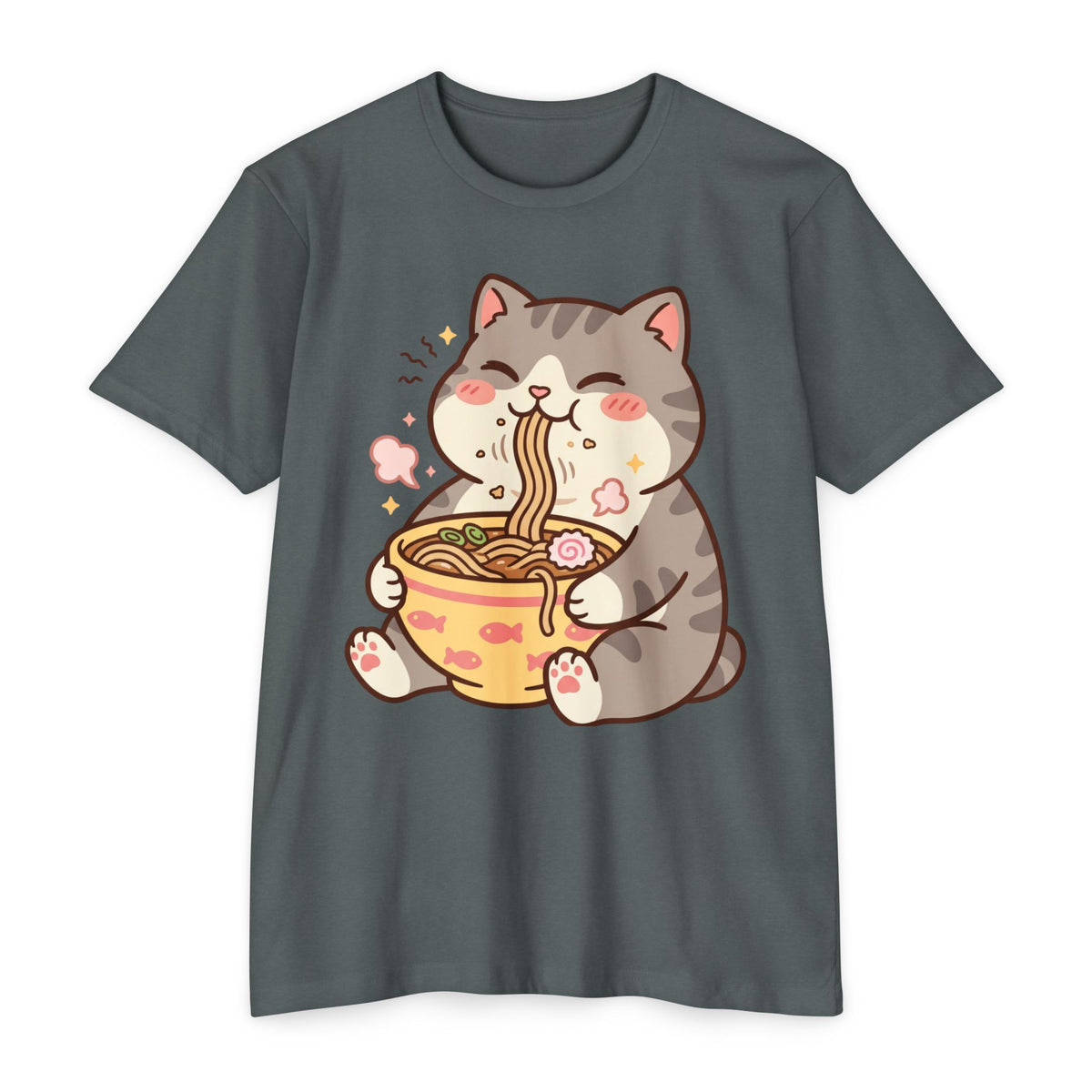 Cute Cat Eating Ramen T-Shirt