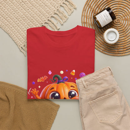 Halloween Pumpkin T‑Shirt — Happy Jack-O'-Lantern Candy Graphic Tee