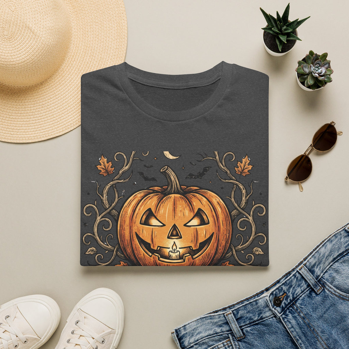 Halloween Pumpkin T-Shirt — Haunted Harvest "Halloween Nights" Graphic Tee