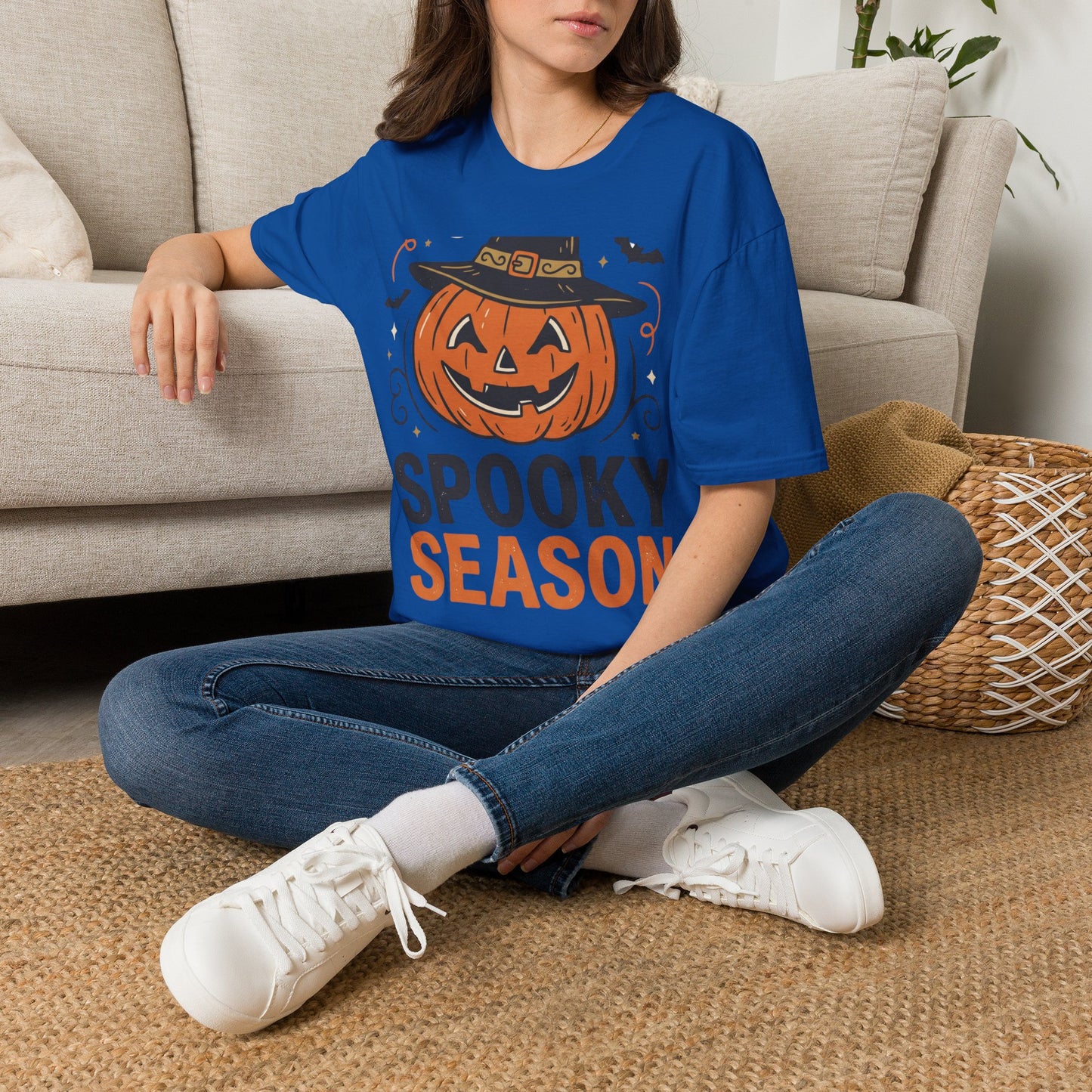 Spooky Season Pumpkin Tee — Jack-O'-Lantern Graphic Halloween T-Shirt