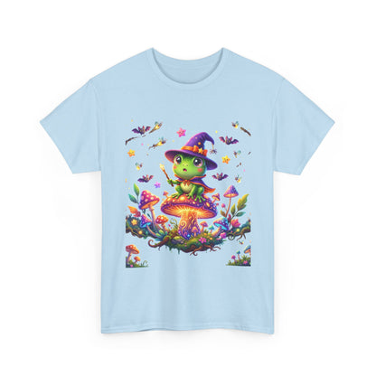 Cute Witch Frog T‑Shirt — Magical Mushroom Halloween Tee