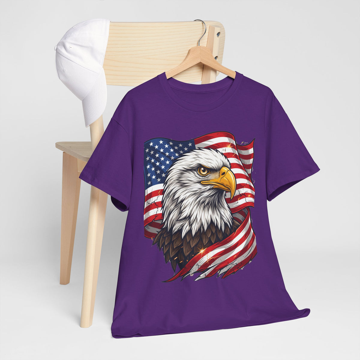 Patriotic Eagle T-Shirt – American Flag Bald Eagle Graphic Tee