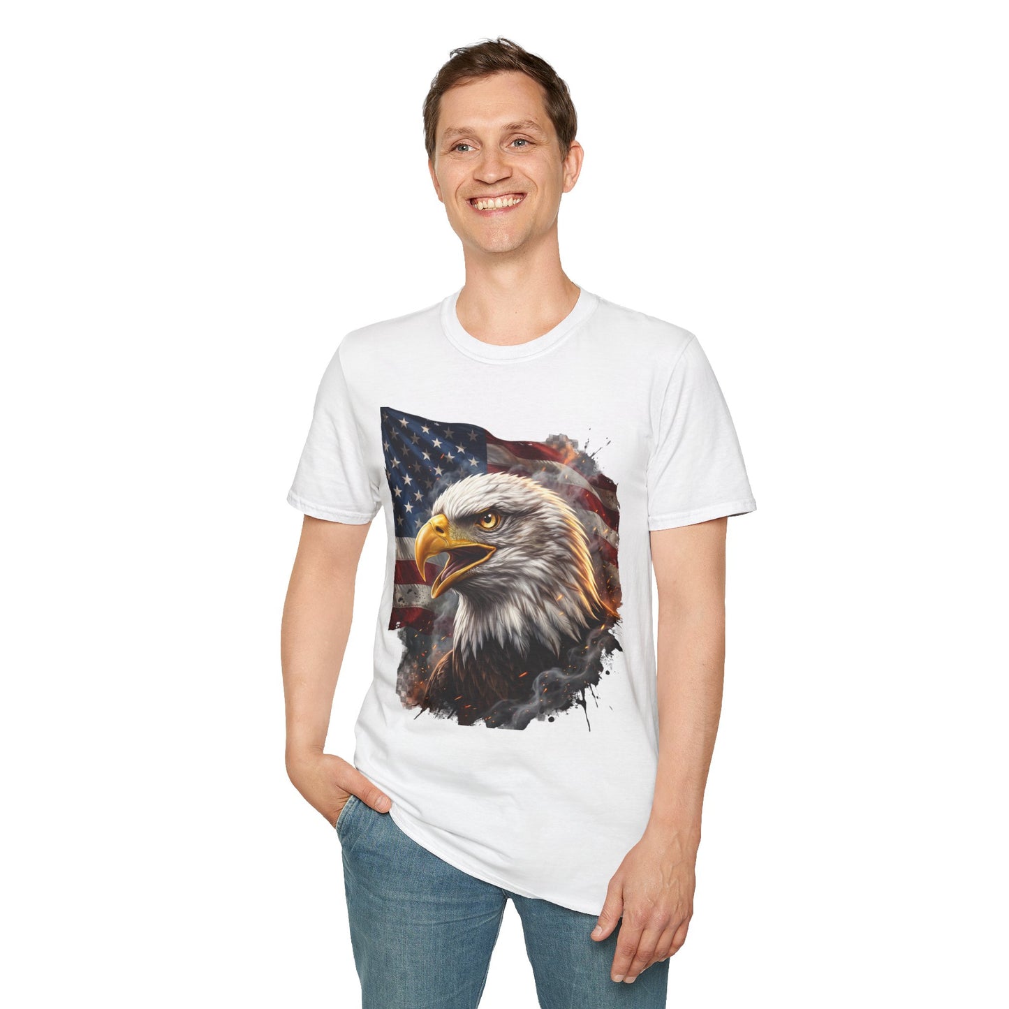 American Bald Eagle T-Shirt — Patriotic USA Flag Graphic Tee