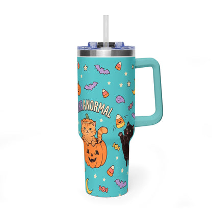Purranormal Halloween Cat 40oz Thermal Tumbler