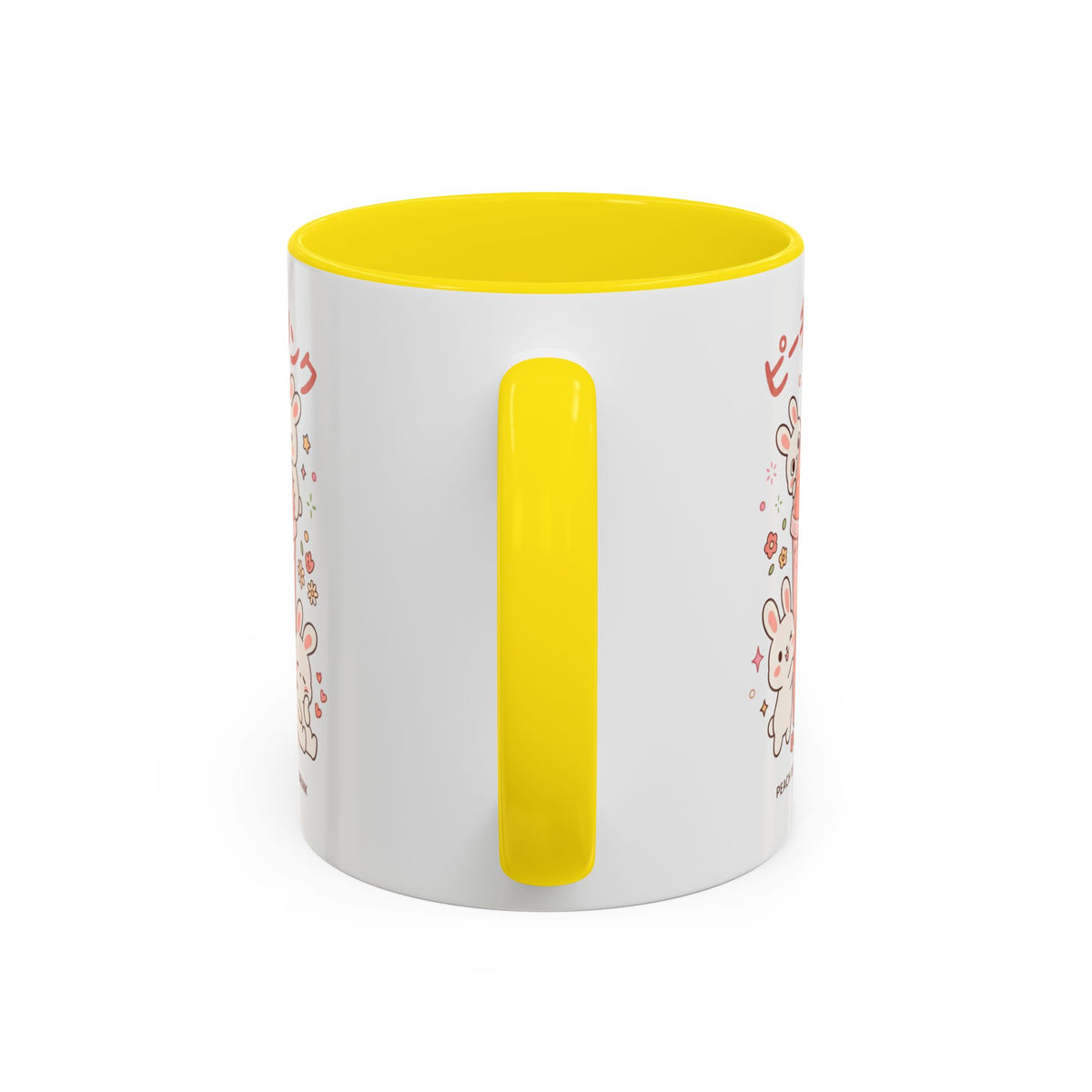 Peach Drink Bunny Mug — Cute Kawaii Coffee Tea Cup (11/15oz)