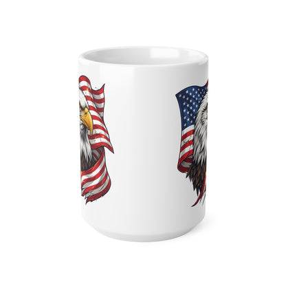 American Eagle Flag Coffee Mug — Patriotic 11oz & 15oz Ceramic Mug