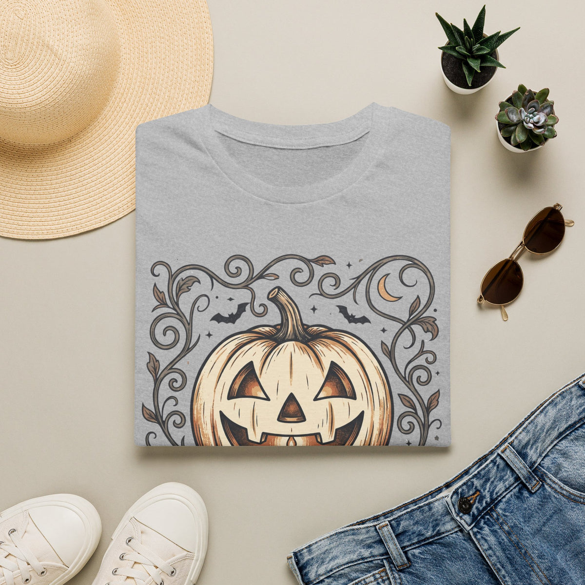 Halloween Pumpkin T-Shirt — "Haunted Harvest: Halloween Nights" Graphic Tee
