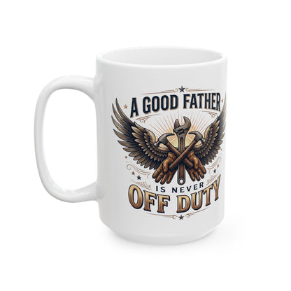 A Good Father Is a Great Man Eagle Mug
