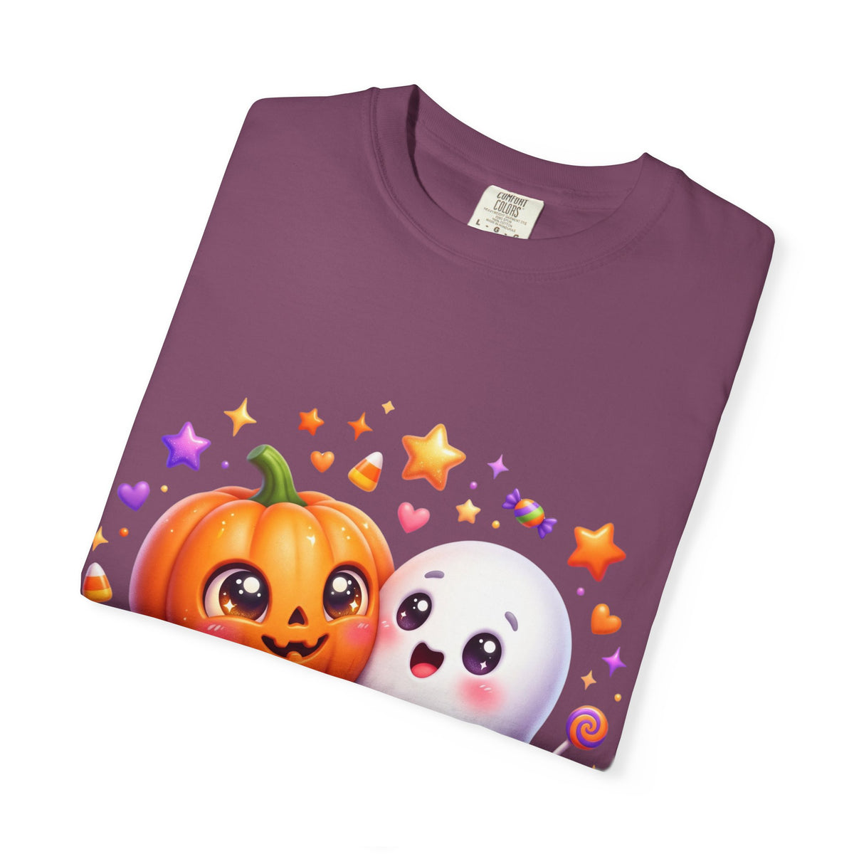 Halloween Pumpkin & Ghost T-Shirt — Cute Spooky Friends Graphic Tee