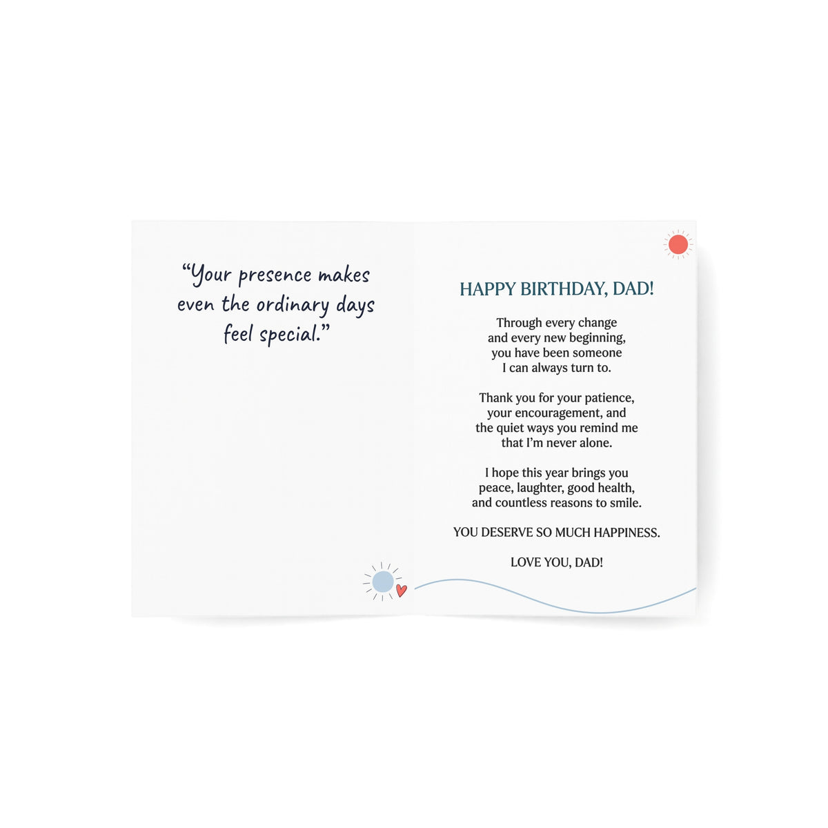Dad Greeting Card – “Thank You for Being You”