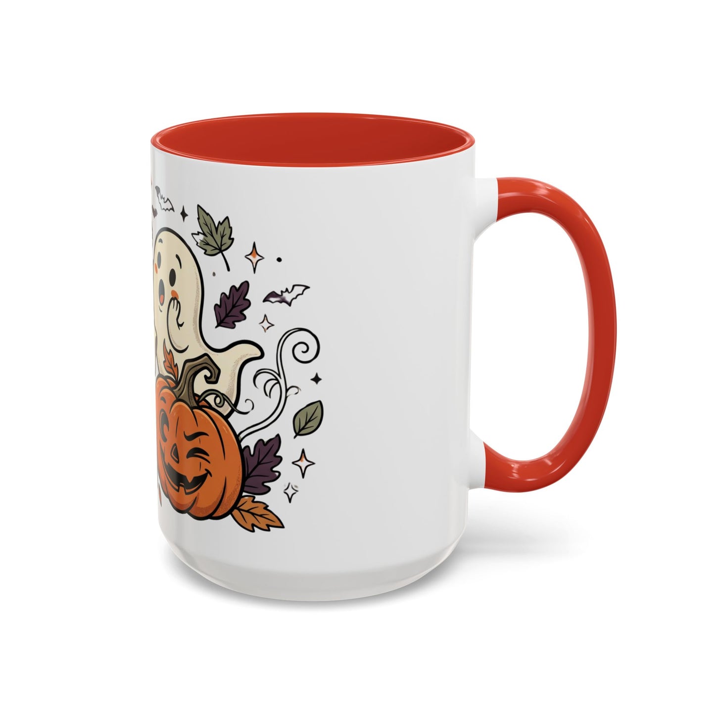Halloween Ghosts & Pumpkins Coffee Mug — Cute Spooky Accent Mug (11/15oz)