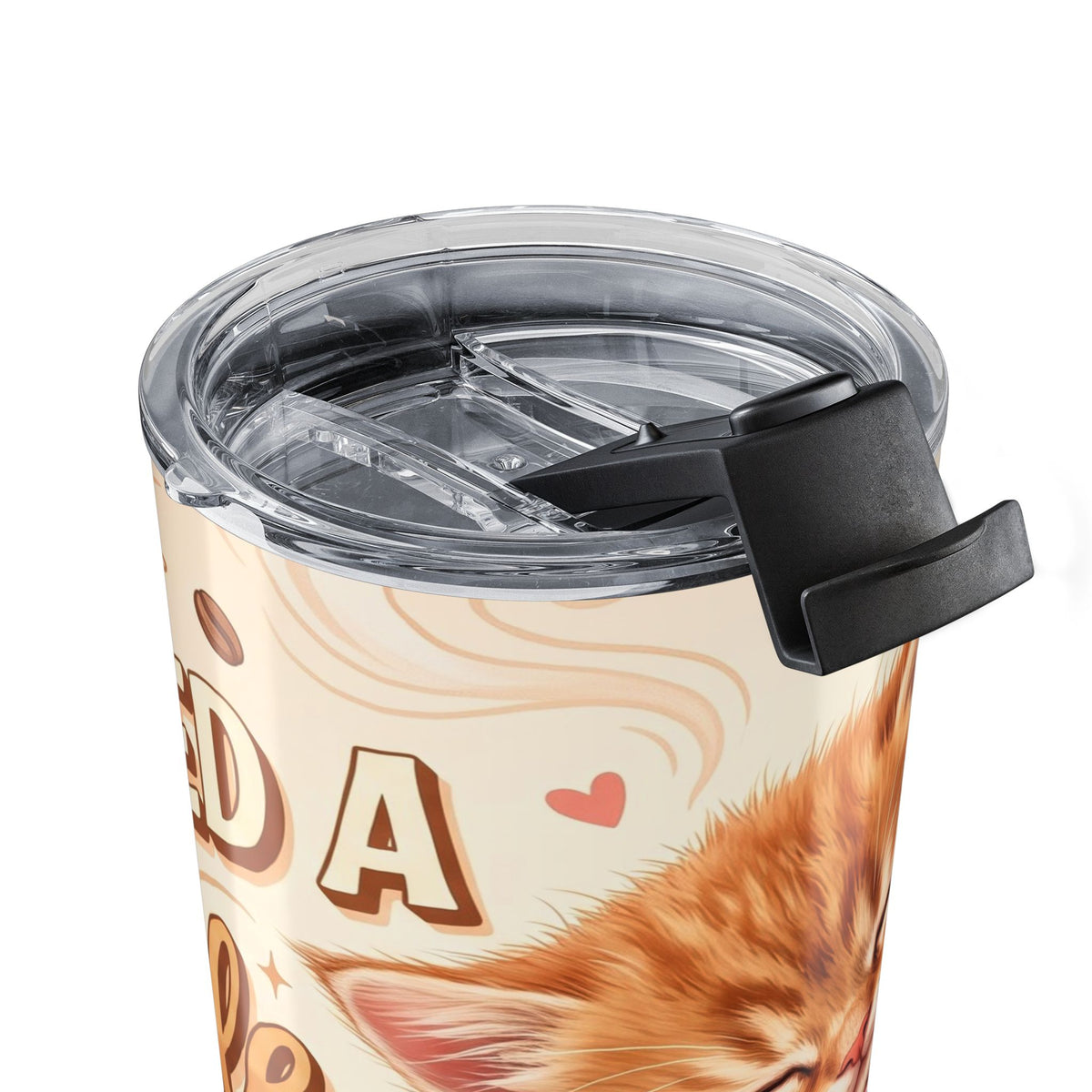 20oz Cute Sleeping Cat Coffee Tumbler