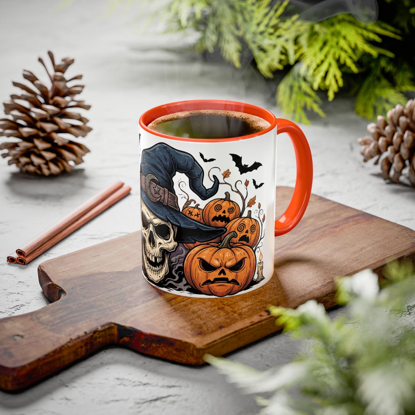 Halloween Skull & Jack-o'-Lantern Mug (11oz/15oz)
