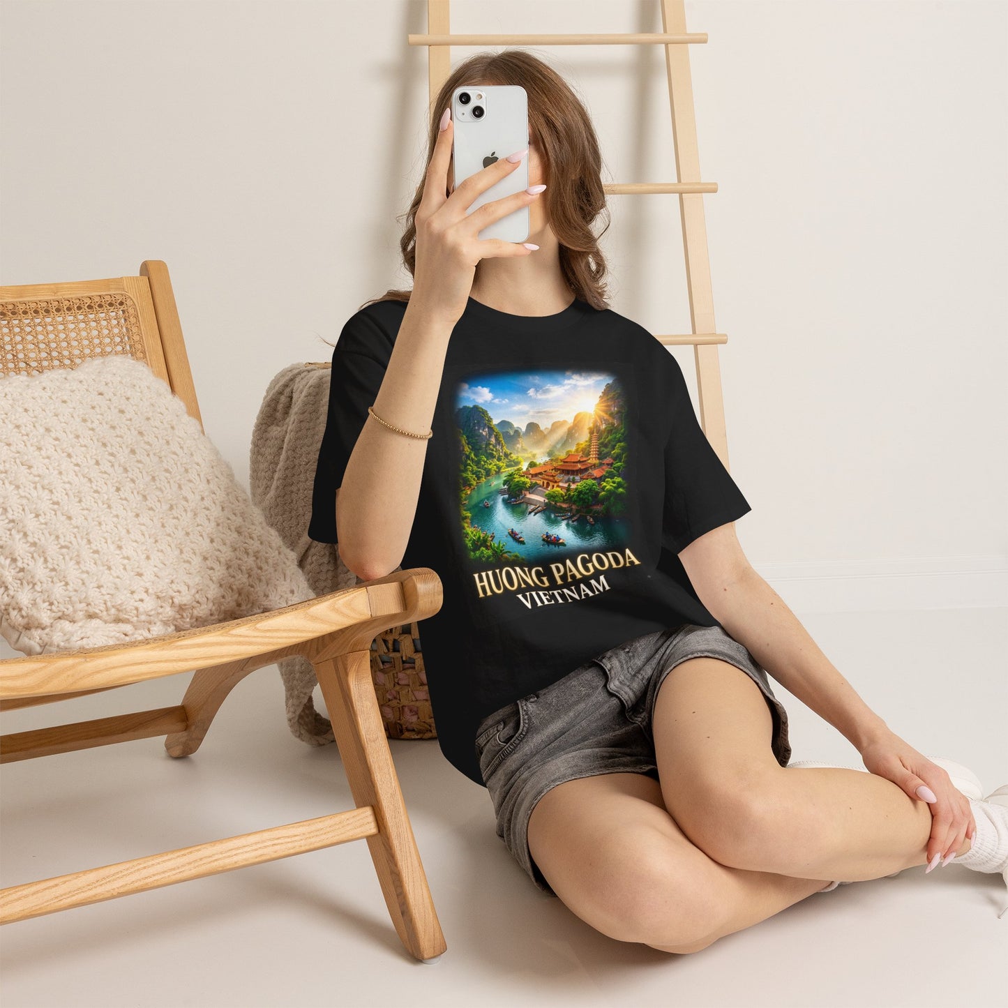Huong Pagoda Vietnam Tee — Scenic Travel Poster T-Shirt