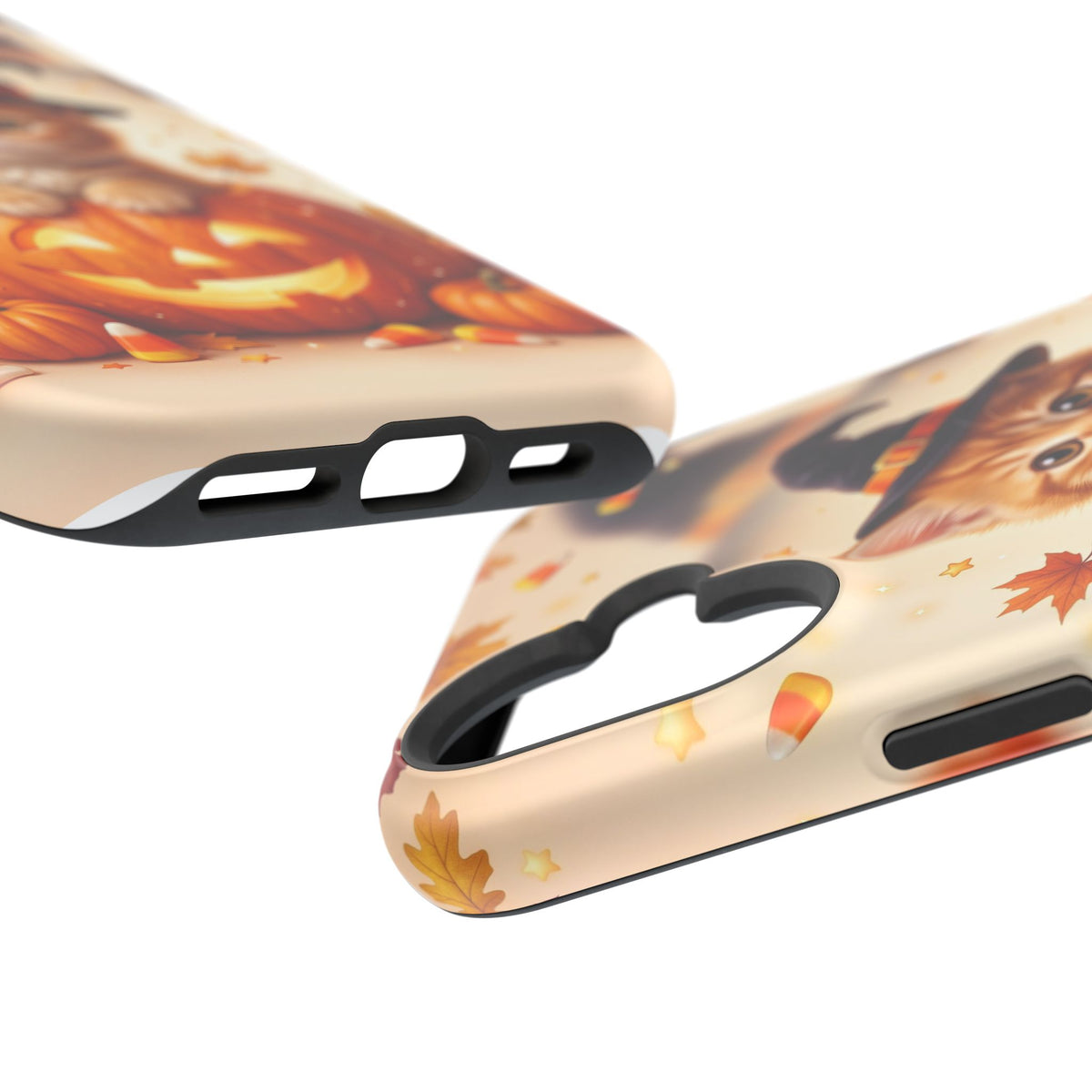Halloween Kitten Pumpkin Phone Case — Magnetic Impact-Resistant