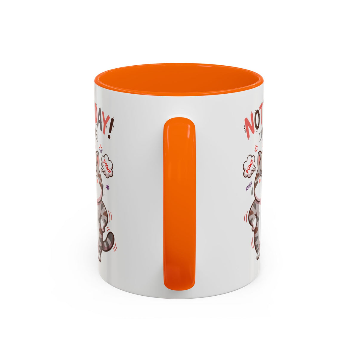 Funny Cat Mug - "Not Today! I'm Done" Accent Coffee Mug (11/15oz)