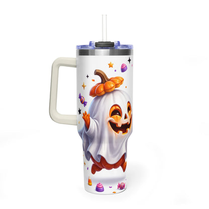 40oz Halloween Ghost and Black Cat Vacuum Thermal Tumbler