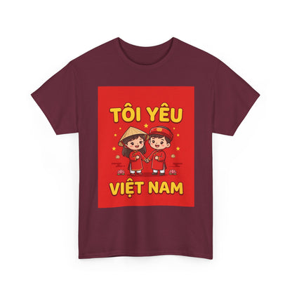 T-Shirt - "Tôi Yêu Việt Nam" Cute Couple Vietnam Pride Tee