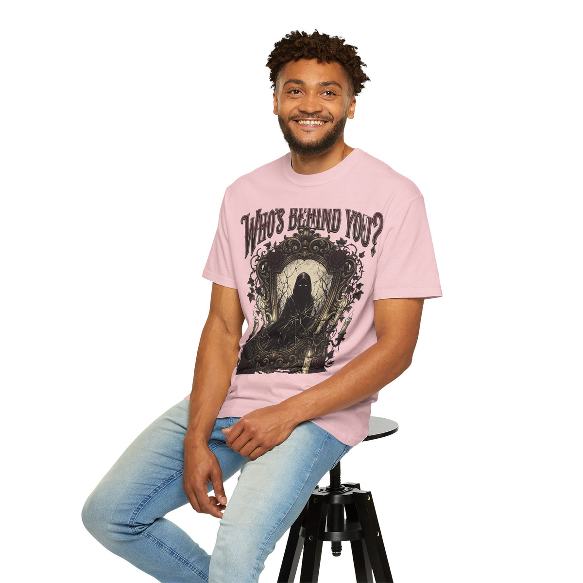 Who's Behind You? Gothic Grim Reaper T-Shirt