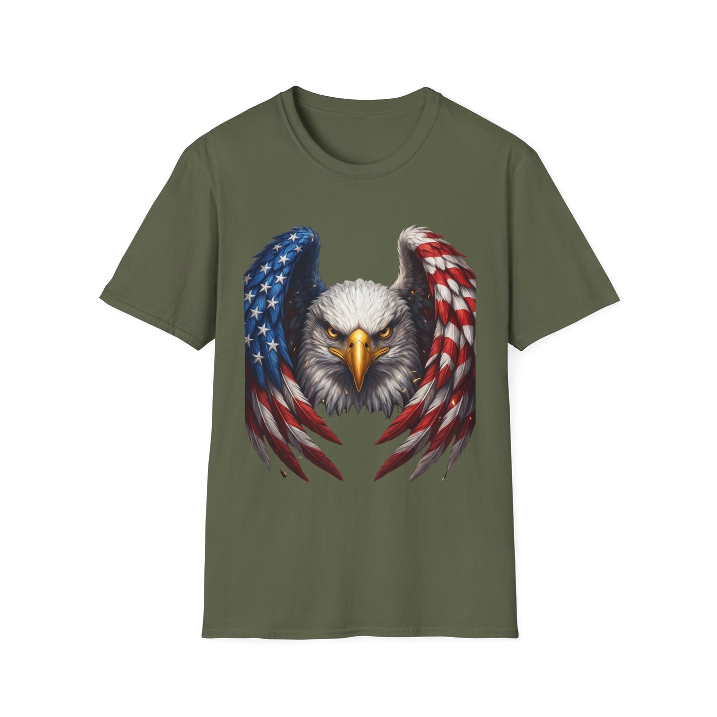Patriotic Eagle T-Shirt — American Flag Wings Graphic