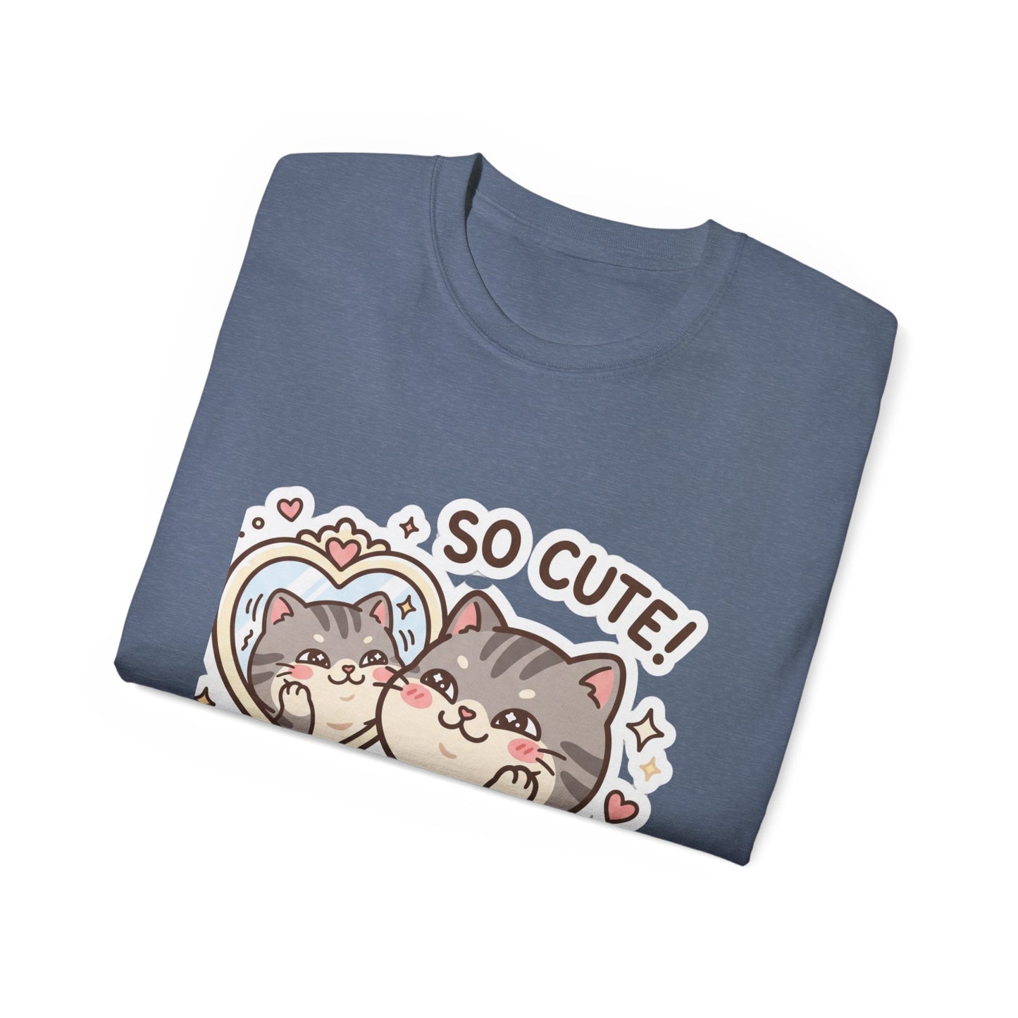 Cute Cat Mirror Tee - "So Cute!" Kawaii Cat T-Shirt